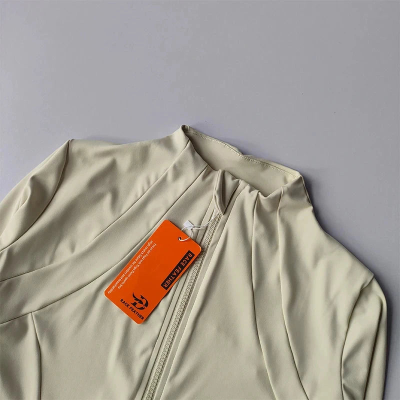 Women Sports Jacket Zip Fitness Yoga Shirt Workout Running Coats Warm Gym Long Sleeve Top Cardigan Slim Tight Jacket Activewear The Clothing Company Sydney