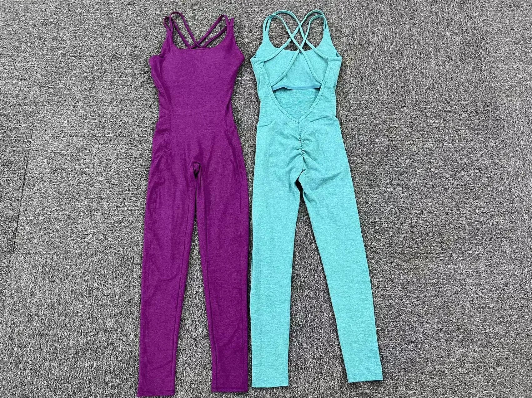 One Piece Backless Bodycon Scrunch Jumpsuit Women Dance Fitness Overalls Push Up Sleeveless Yoga Sport Jump Suit The Clothing Company Sydney