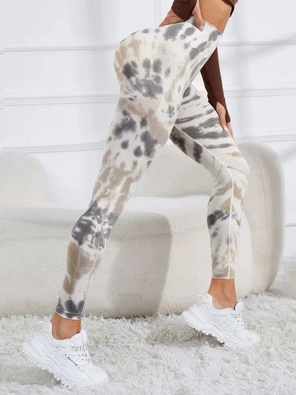 3D Print Tie Dye Sports Women Seamless High Waist Fitness Push Up Leggings Gym Clothing Workout Tights Pants - The Clothing Company Sydney