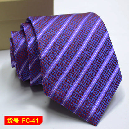 Men's Jacquard Ties – 7-8cm Floral & Solid Neckties The Clothing Company Sydney