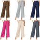 High Waisted Fashion Wide Leg Trousers Womens Loose Casual Lightweight Soft Button Closure 2 Pockets Pants The Clothing Company Sydney