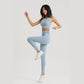 Women's Sportswear Yoga Set 2 Piece Gym Outfits Fitness Hollow Out Sports Bra and Leggings Suit Workout Clothes for Women Yoga Set The Clothing Company Sydney