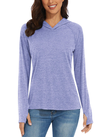 UPF50+ Breathable Long Sleeve Hoodie T-shirts Women's Sun/UV Protection Casual Hooded T shirts Outdoor Sports Pullover The Clothing Company Sydney