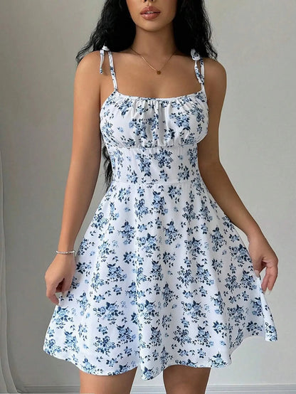 Women's Summer Floral Spaghetti Strap Beach Dress The Clothing Company Sydney