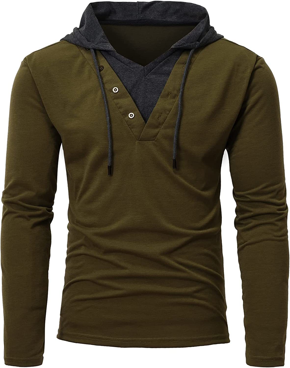 Men's Hoodies Sweatshirts Long Sleeve Solid Patchwork Single Breasted Drawstring Lightweight Casual Street Home Clothing Top The Clothing Company Sydney