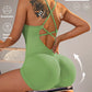 Women's Jumpsuit Short Bodycon High Elasticity Nylon Bodysuit Yoga Sports Workout Gym One Piece Criss Cross Activewear The Clothing Company Sydney