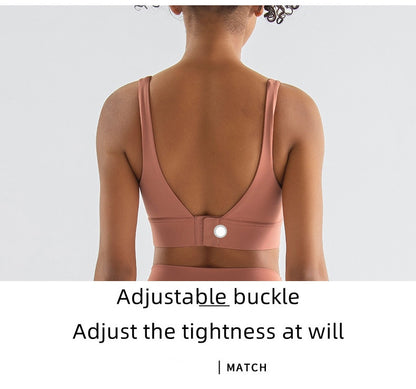 Women's Sports Bra Yoga Underwear Fixed Chest Pad Crop Tops Gym Sports Bras Shockproof Fitness Push Up Workout Bralette The Clothing Company Sydney