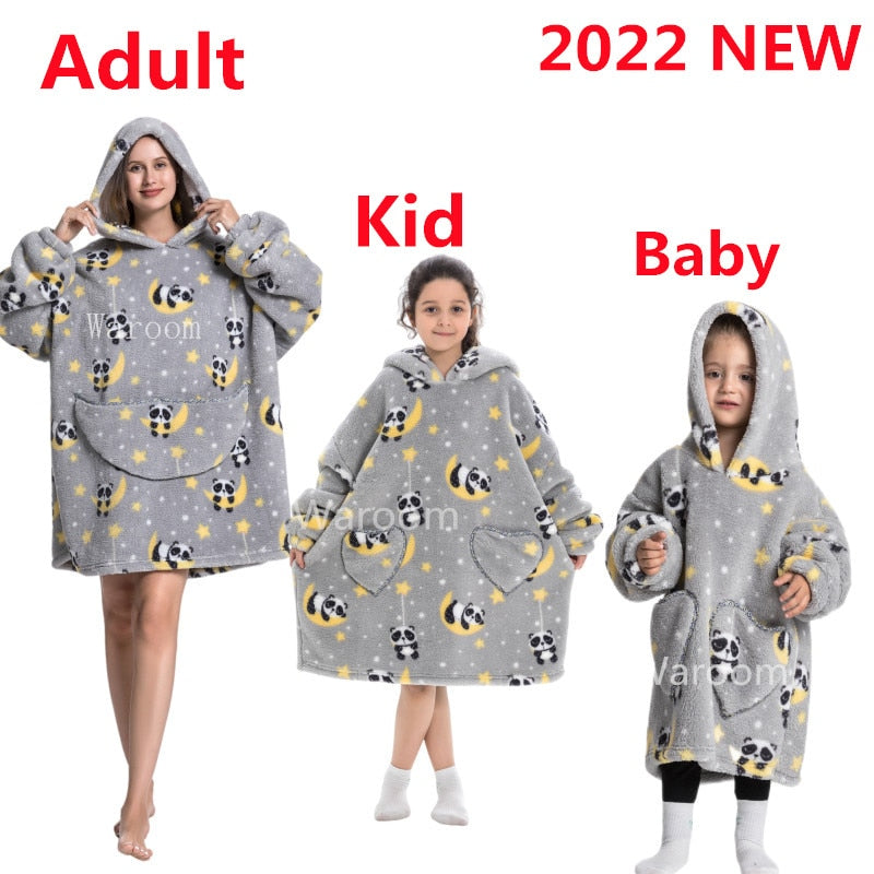 Oversized Hooded Blanket for Adult Child Wearable Blankets for Winter Warm Outdoor Hoodie Sweatshirt The Clothing Company Sydney