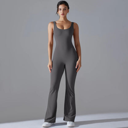 V Back Jumpsuit Gym Set Women Training Yoga Suit Sportswear Sports Fitness Rompers Stretch Workout Bodysuits The Clothing Company Sydney