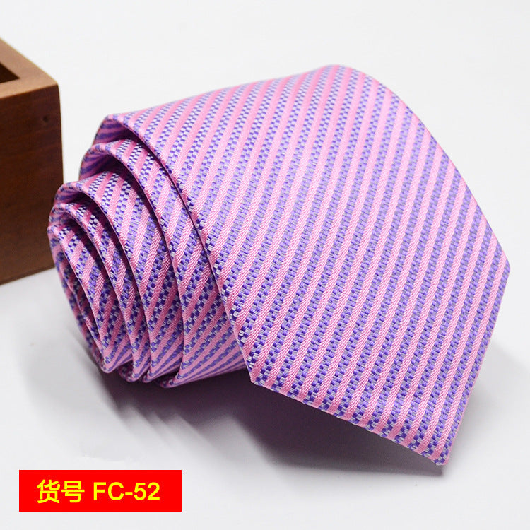 Men's Jacquard Ties – 7-8cm Floral & Solid Neckties The Clothing Company Sydney