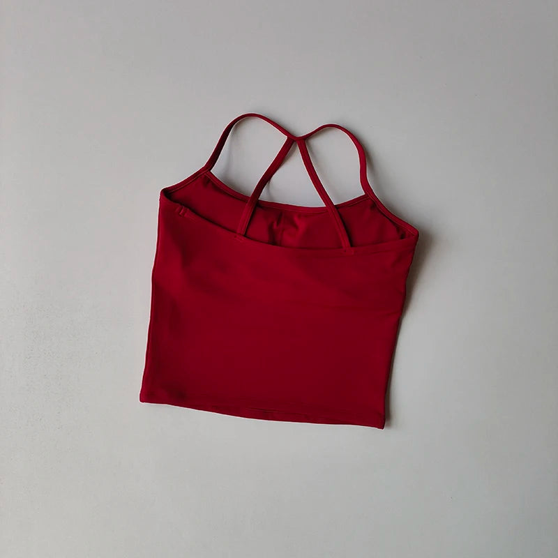 2 Piece Yoga Gym Set Halter Top Set Yoga High Waist Shorts Backless Tights Bra Vest Seamless Stretch Ribbed Shorts Set - The Clothing Company Sydney