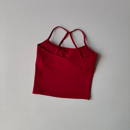 2 Piece Yoga Gym Set Halter Top Set Yoga High Waist Shorts Backless Tights Bra Vest Seamless Stretch Ribbed Shorts Set - The Clothing Company Sydney