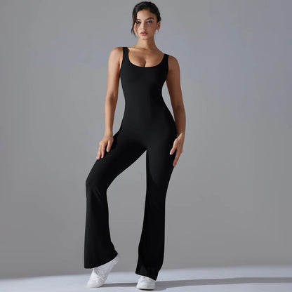 V Back Jumpsuit Gym Set Women Training Yoga Suit Sportswear Sports Fitness Rompers Stretch Workout Bodysuits The Clothing Company Sydney