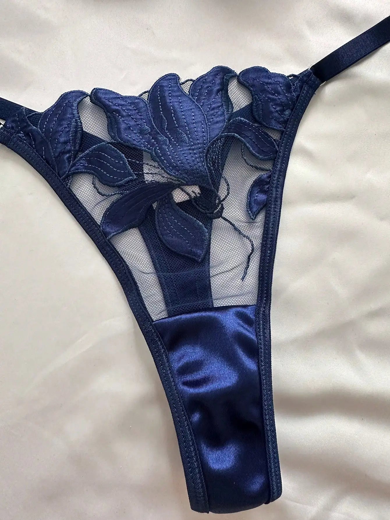 Floral Embroidery Lingerie Transparent Bralette Lace Push Up Bra Panty 2 Piece Sensual Lingerie Set The Clothing Company Sydney