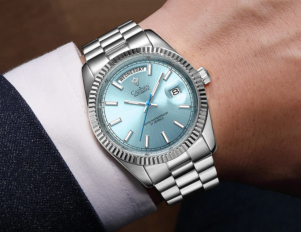 Cadisen DD40 Mens Luxury Automatic AR Sapphire Glass Mechanical Wristwatch 10Bar Miyota 8285 Movt Watch - The Clothing Company Sydney