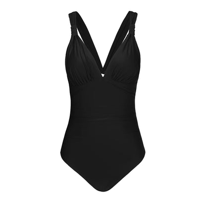 Backless Monokini Swimwear 2023 Bathing Suits Beachwear V-neck Ruched One-Piece Swimsuit The Clothing Company Sydney
