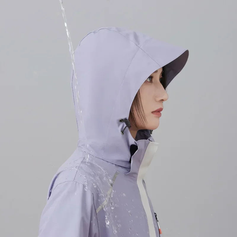 Women's Ski Suit Winter Waterproof Warm Hooded Windproof Raincoat Snow Pants Outdoor Snowboard Wear Set Skiing Overalls - The Clothing Company Sydney