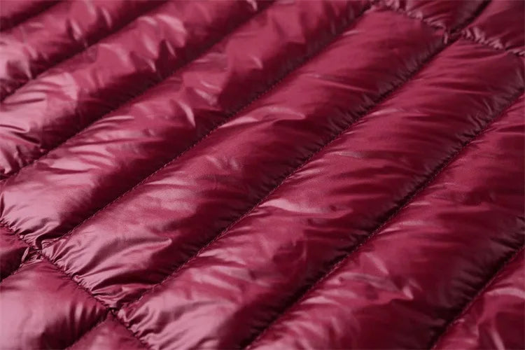 Women's Padded Hooded Long Jacket White Duck Down Overcoat Ultra Light Slim Solid Jackets Coat Portable Parkas - The Clothing Company Sydney