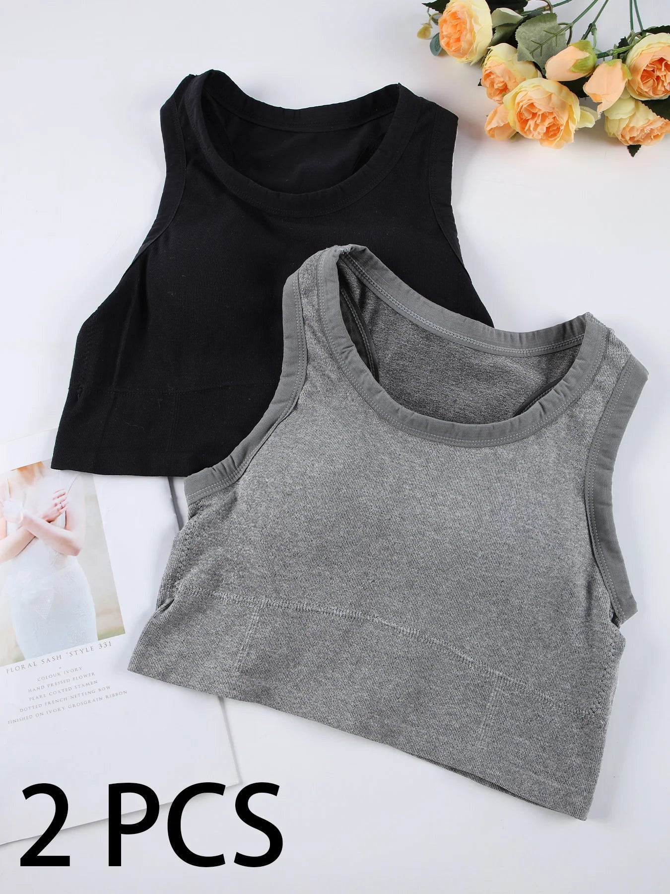 2 Pack Sports Bra Women Sleeveless Vest Beautiful Slim Tube Top Underwear With Bra Pads Undershirt Elastic Bralette Crop Top The Clothing Company Sydney