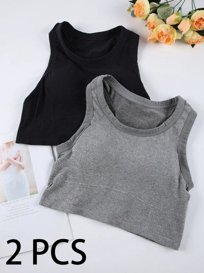 2 Pack Sports Bra Women Sleeveless Vest Beautiful Slim Tube Top Underwear With Bra Pads Undershirt Elastic Bralette Crop Top The Clothing Company Sydney