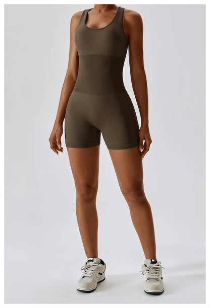 Yoga Set Seamless Gym Clothing Jumpsuit Fitness Sports Suits Workout Outfits For Women One Piece Set Sportswear - The Clothing Company Sydney