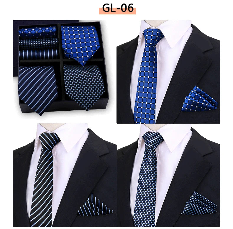 Luxury Men's Tie Sets In Gift Box Paisley Striped Necktie Handkerchief For Men Wedding Formal Clothing Accessories Set The Clothing Company Sydney