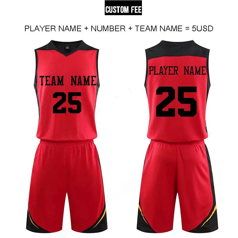 2 Piece Sportswear Basketball Jersey Shorts Set Blank custom Men Women Kids Basketball Uniforms - The Clothing Company Sydney