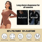 Spandex Elastic Body Suit Shapewear Women Body Shaper Long Sleeve Round Neck Seamless Shapers