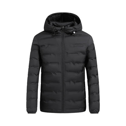 Men’s White Duck Down Winter Jacket – Waterproof Hooded Puffer Coat, Thick & Windproof Parka The Clothing Company Sydney