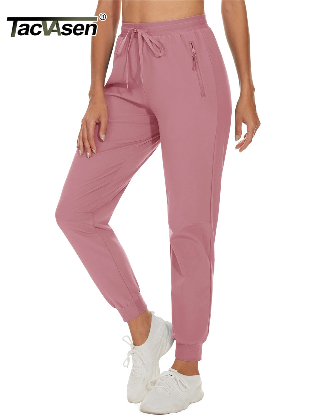 Quick Dry Hiking Pants Women's Casual Long Pants Elastic Waist Zipper Pocket Athletic Trousers Running Workout Bottoms The Clothing Company Sydney