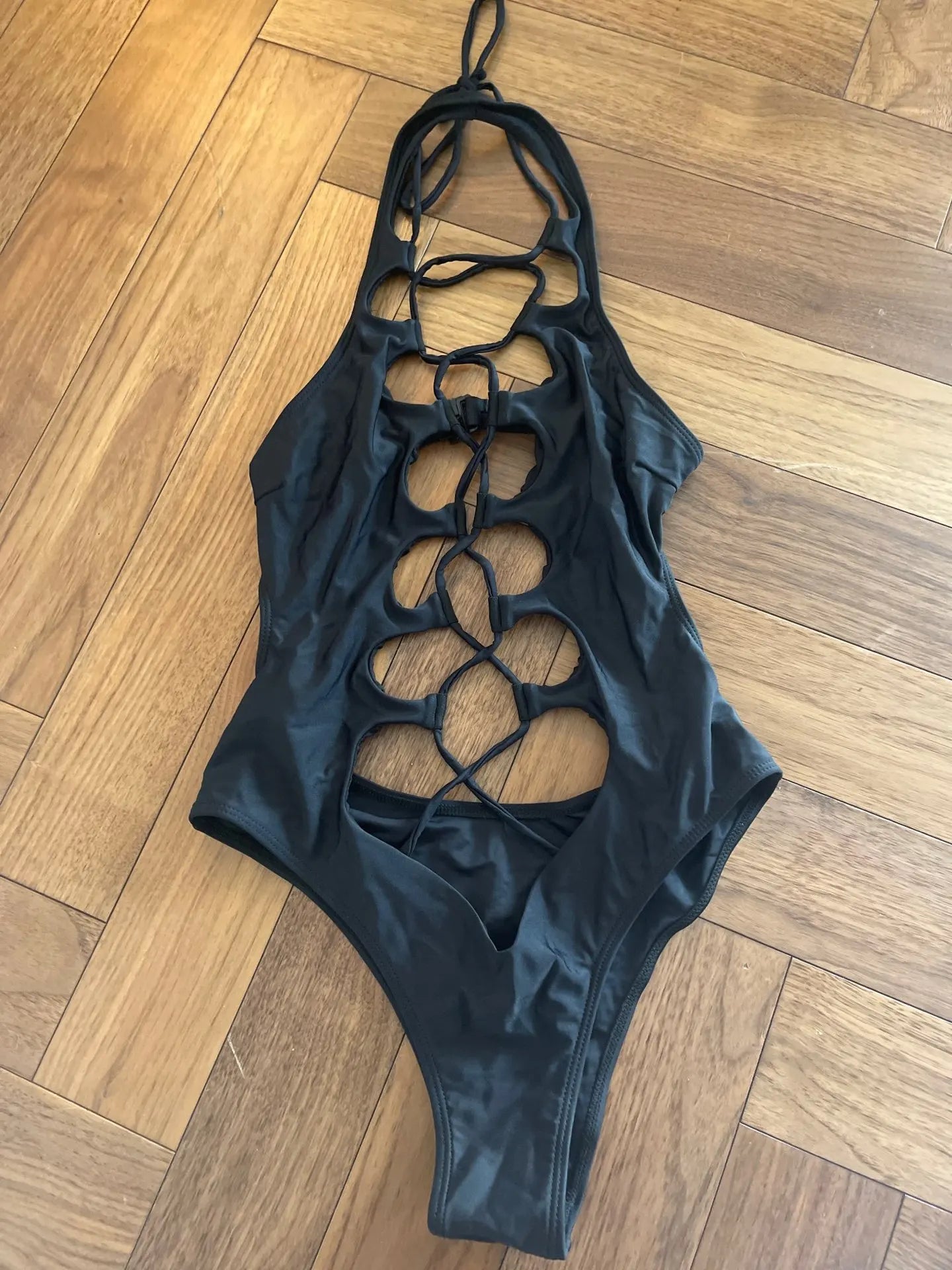 One Piece Bandage Swimsuit Sexy Hollow Out Swimwear Extreme Microbikini One Piece Bodysuit Whole Halter Bathing Suit The Clothing Company Sydney