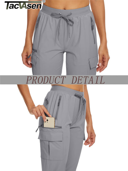 Summer Quick Dry Pants Women's Jogger Sweatpants Lightweight Breathable 6 Pockets Elastic Waist Casual Long Trousers The Clothing Company Sydney