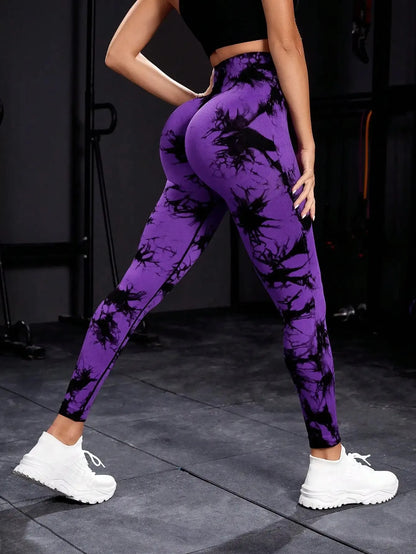 Tie Dye Yoga Pants Sport Leggings Women Seamless High Waist Push Up Tights Fitness Workout Gym Clothing The Clothing Company Sydney