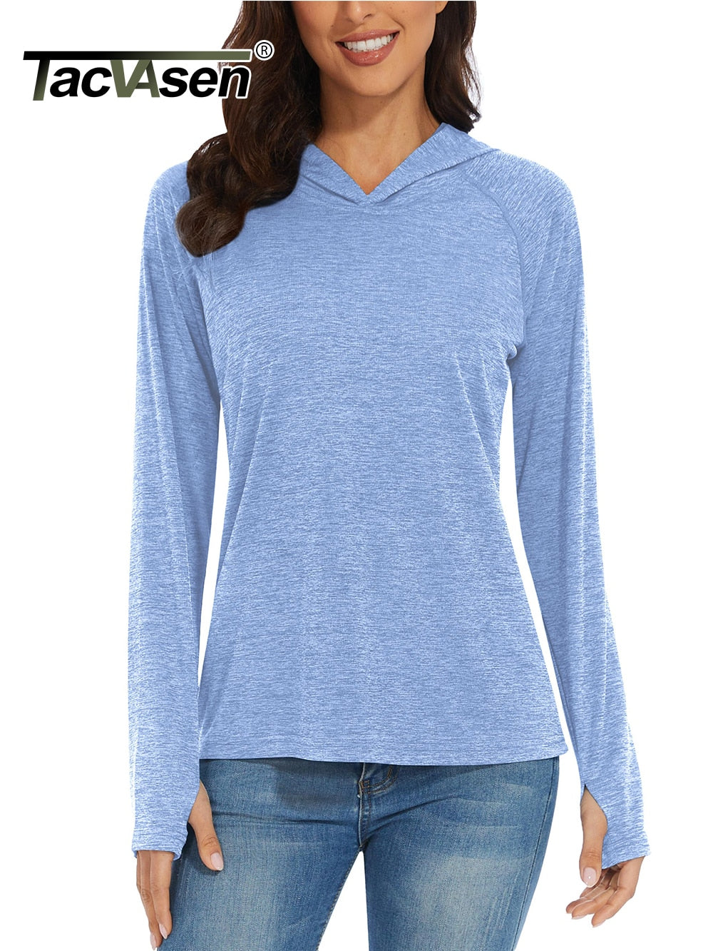 UPF50+ Breathable Long Sleeve Hoodie T-shirts Women's Sun/UV Protection Casual Hooded T shirts Outdoor Sports Pullover The Clothing Company Sydney