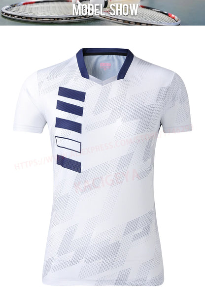 Exercise Training T  Women V Neck Badminton 3D Short Sleeves Summer Running Table Tennis Volleyball Team Yoga Shirts The Clothing Company Sydney