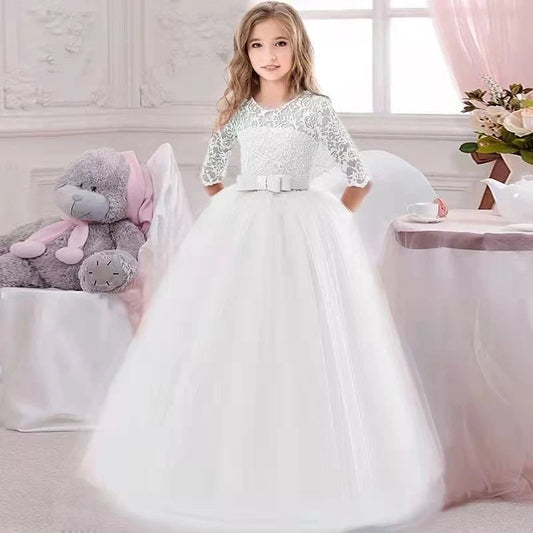 Baby Girl Princess Party Ball Gown Wedding White Kids Christmas Bridesmaid Costume Girl Birthday Party Dress The Clothing Company Sydney