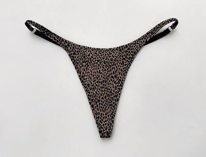 5 Pack Ice Silk Low Waist G String Leopard Flower Panties Briefs Thong T-back Underwear Lingerie - The Clothing Company Sydney