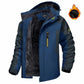 Winter Fleece Lining Parka Waterproof Men's Ski Snowboard Jackets Windproof Removable Hoodie Coats Casual Windbreaker - The Clothing Company Sydney
