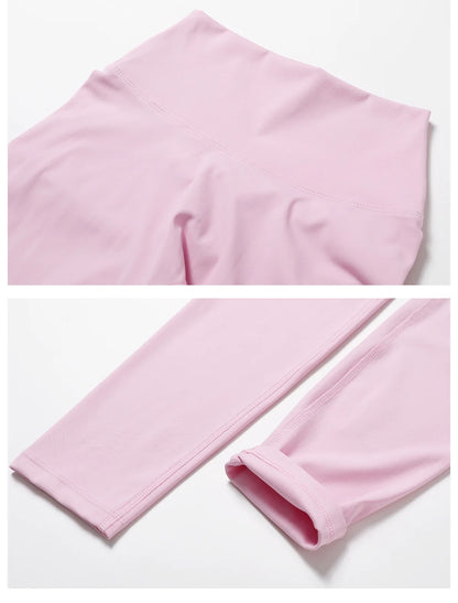 2 Piece Long Sleeve Gym Set Women Yoga Clothes Quick-Drying Sportswear Running Leggings Workout Sports Crop Top Shorts - The Clothing Company Sydney