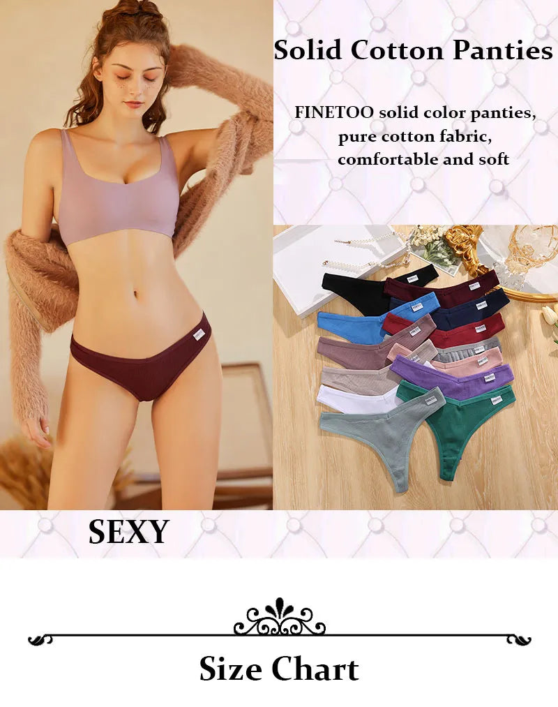 3 Pack Cotton Thongs Lady Solid V-Waist Stripe Panties Breathable G-String Underwear Soft Intimates Lingerie The Clothing Company Sydney