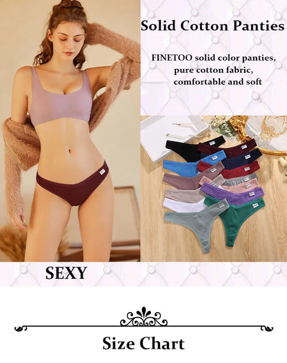 3 Pack Cotton Thongs Lady Solid V-Waist Stripe Panties Breathable G-String Underwear Soft Intimates Lingerie The Clothing Company Sydney