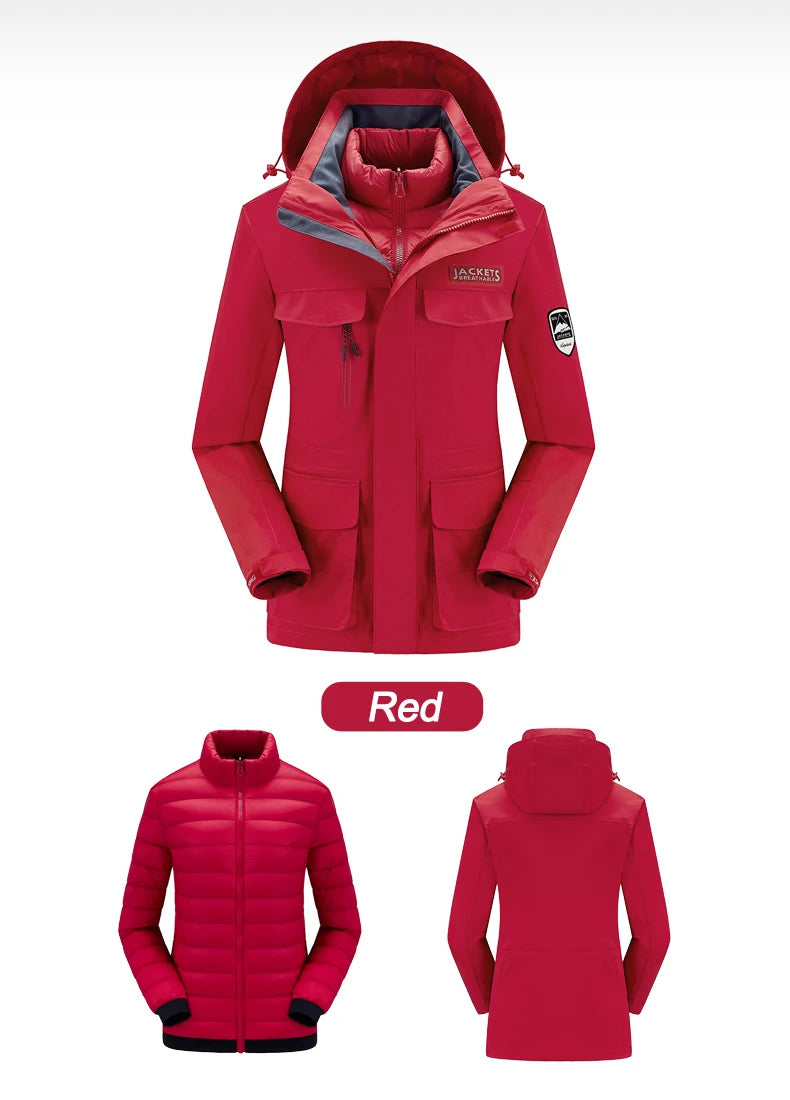 Ski Suit Snowboard Suits Women Windproof Waterproof Warm Thicken Snow Pants And Down Jacket Ski Clothes Set - The Clothing Company Sydney