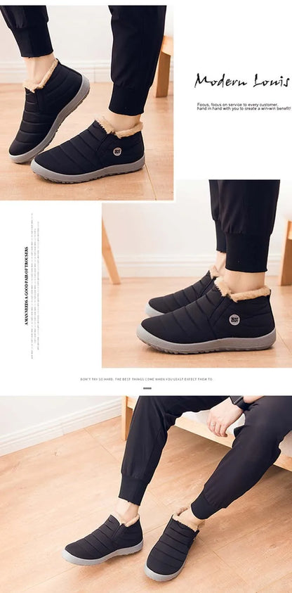 Men's Boots Snow Hiking Winter Boots For Men Outdoor Men Shoes Platform Work Shoes Footwear - The Clothing Company Sydney