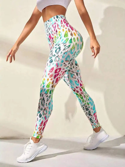 3D Print Tie Dye Sports Women Seamless High Waist Fitness Push Up Leggings Gym Clothing Workout Tights Pants - The Clothing Company Sydney