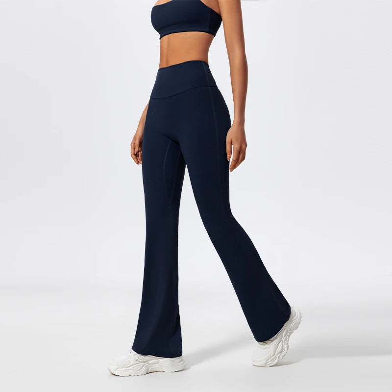 2 Piece Sports Suit Women Half Zipper Long Sleeves Slim Yoga Set Flared Activewear Gym Workout Sportswear The Clothing Company Sydney