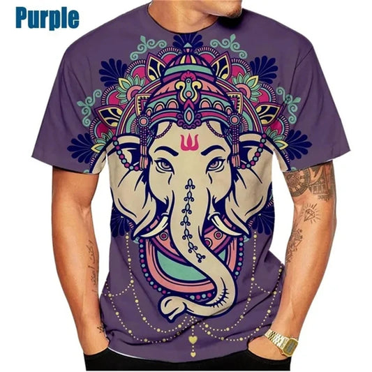 3D Print Ganesh T Shirts Vinayakar Pillaiyar Tshirt Men And Womens Apparel Short Sleeve Breathable Tops The Clothing Company Sydney