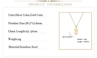Tamil Om Symbol Pendant Necklace Stainless Steel Vintage Trident Yoga Shiva Symbol Necklaces Amulet Jewellery Gifts The Clothing Company Sydney