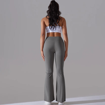 Flare Wide Legged Yoga Pants Womens Yoga Trousers High Waist Gym Fitness Pants Stretch Dance Workout Leggings The Clothing Company Sydney