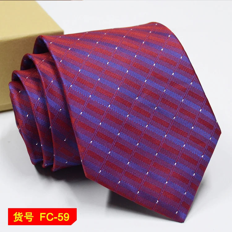 Men's Jacquard Ties – 7-8cm Floral & Solid Neckties The Clothing Company Sydney
