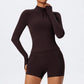 2 Piece Sports Suit Women Half Zipper Long Sleeves Slim Yoga Set Flared Activewear Gym Workout Sportswear The Clothing Company Sydney